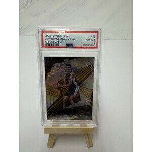 Victor Wembanyama 2023 Revolution Shock Wave Rookie Card PSA 8 Holographic